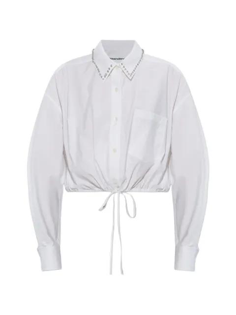 crystal-embellished cropped shirt by ALEXANDER WANG