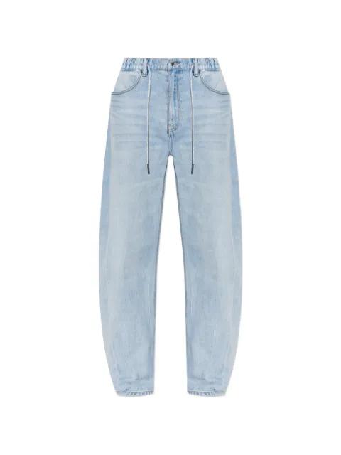 crystal-embellished drawstring-waist jeans by ALEXANDER WANG