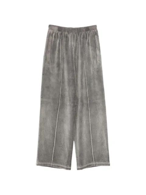 crystal-embellished velour track pants by ALEXANDER WANG