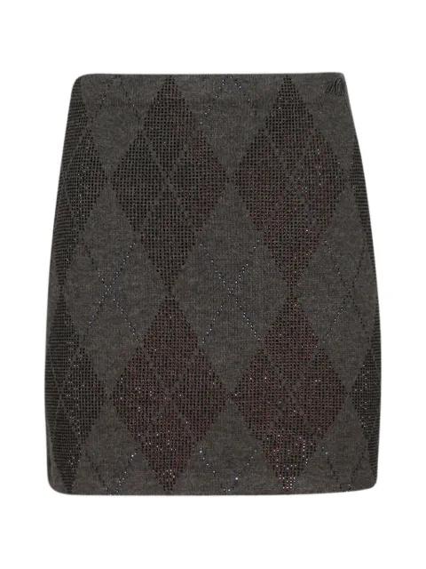 crystal hotfix argyle tennis mini skirt by ALEXANDER WANG