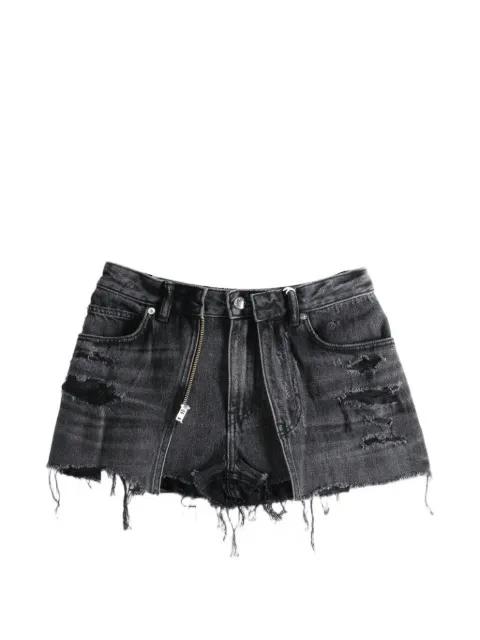 distressed-effect denim shorts by ALEXANDER WANG