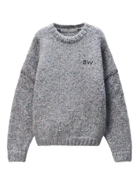 embroidered crew-neck sweater by ALEXANDER WANG