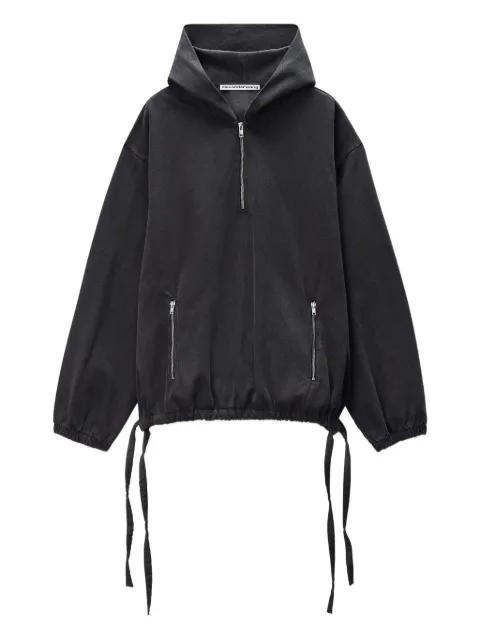 half-zip drawstring-waist hoodie by ALEXANDER WANG