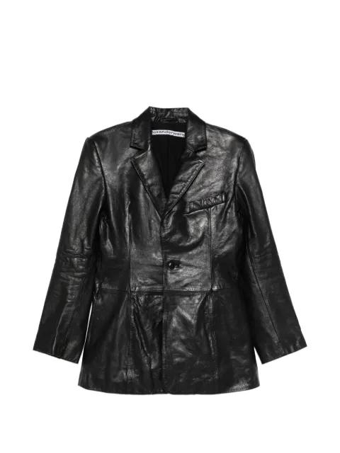 leather single-breasted blazer by ALEXANDER WANG