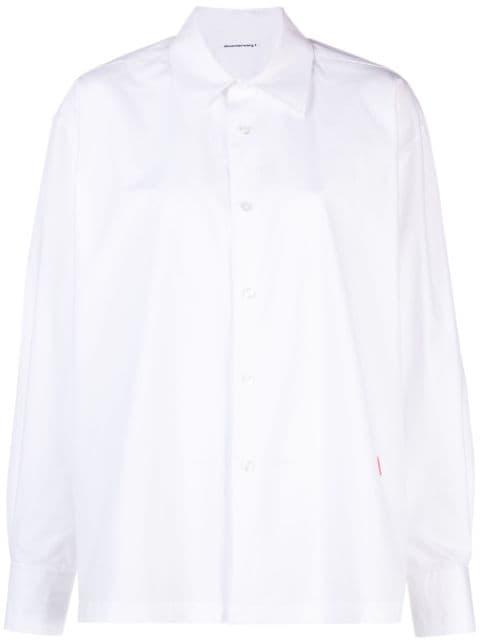 logo-appliqué cotton shirt by ALEXANDER WANG
