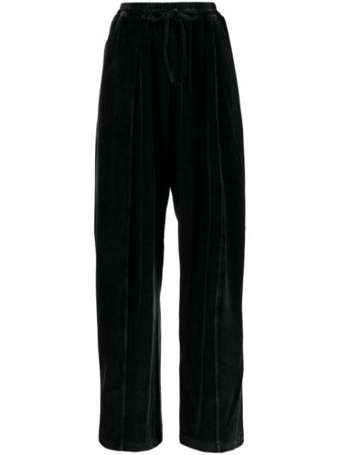 logo-appliqué velour track pants by ALEXANDER WANG