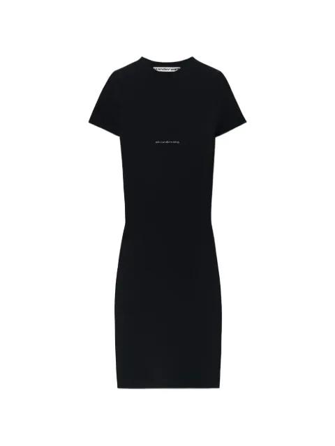logo-detail short-sleeve crewneck mini dress by ALEXANDER WANG