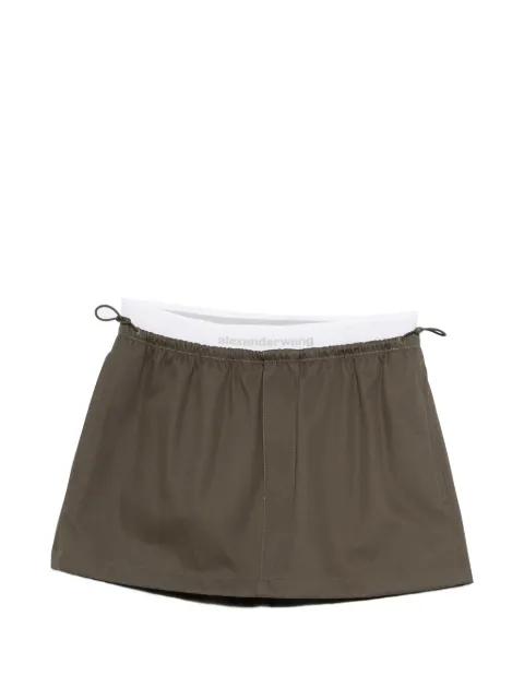 logo elasticated-waistband mini skirt by ALEXANDER WANG
