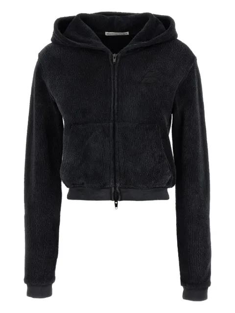 logo-embroidered zip-front hoodie by ALEXANDER WANG