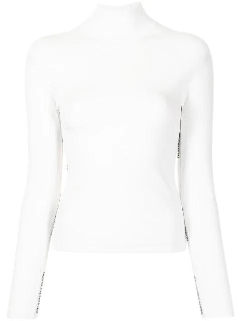 logo jacquard trim top by ALEXANDER WANG