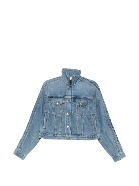 logo-lettering denim jacket by ALEXANDER WANG