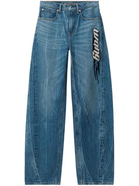 logo-patch ballloon jeans by ALEXANDER WANG