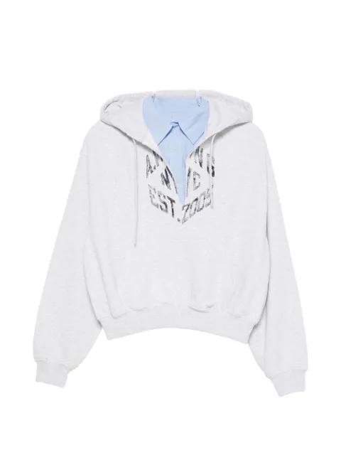 logo-print cropped hoodie by ALEXANDER WANG