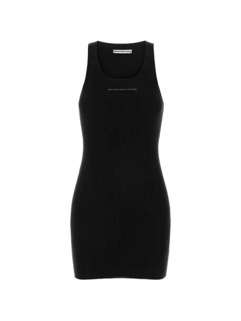 logo-print ribbed mini dress by ALEXANDER WANG