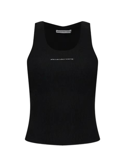 logo-print ribbed tank top by ALEXANDER WANG