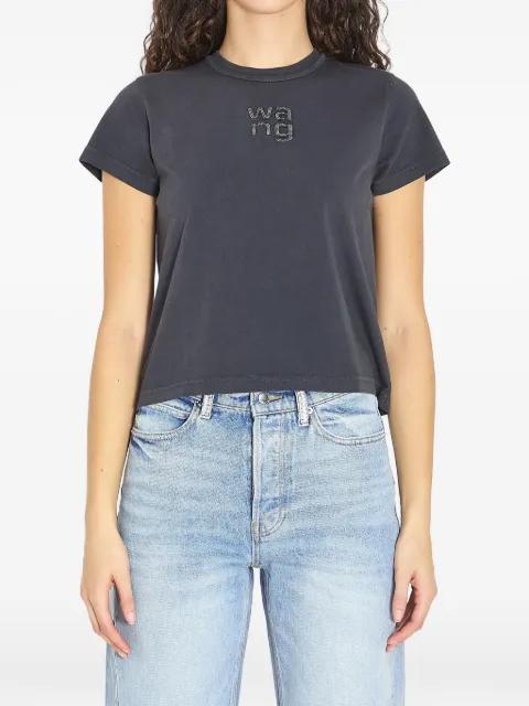 logo-rhinestone T-shirt by ALEXANDER WANG