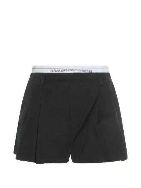 logo-waistband pleated shorts by ALEXANDER WANG