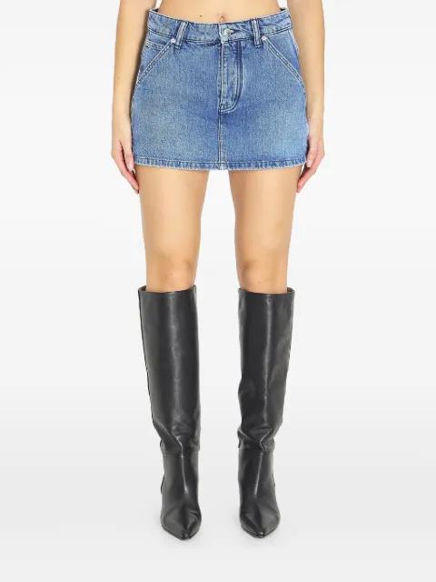marbled denim skirt-shorts by ALEXANDER WANG