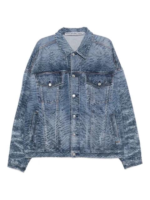 marker-print denim jacket by ALEXANDER WANG