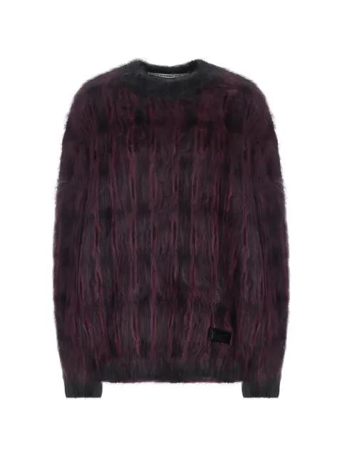 plaid brushed-knit sweater by ALEXANDER WANG