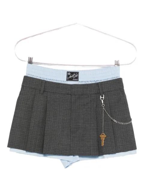 pleated key-chain shorts by ALEXANDER WANG