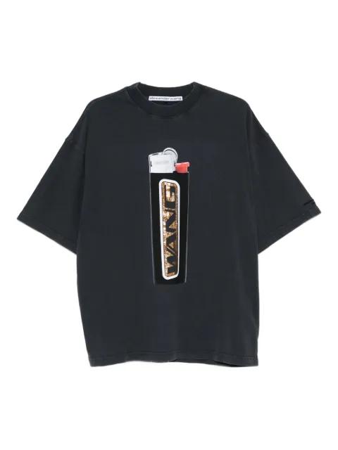 rhinestone-embellished graphic-print T-shirt by ALEXANDER WANG