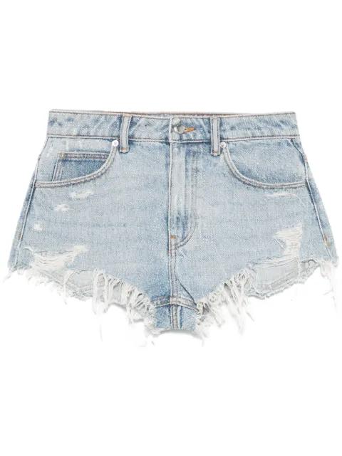 rhinestoned frayed shorts by ALEXANDER WANG