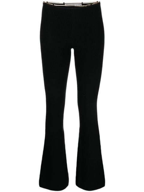 ribbed chain-link flared trousers by ALEXANDER WANG