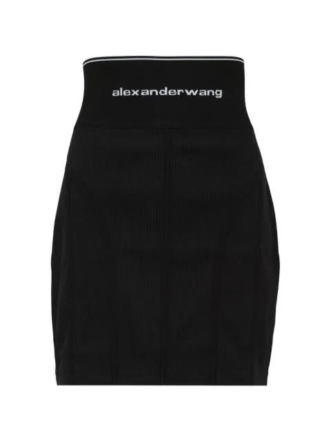 ribbed high-waisted midi skirt by ALEXANDER WANG