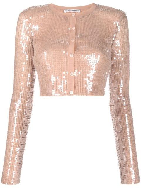 sequined cropped cardigan by ALEXANDER WANG