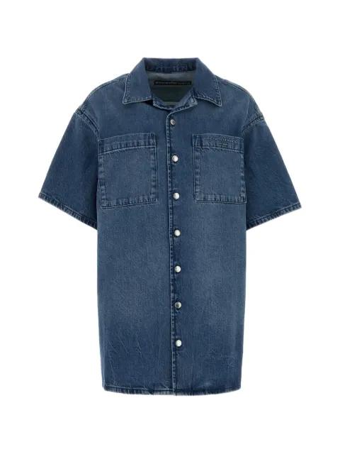 short-sleeve boxy mini shirt dress by ALEXANDER WANG