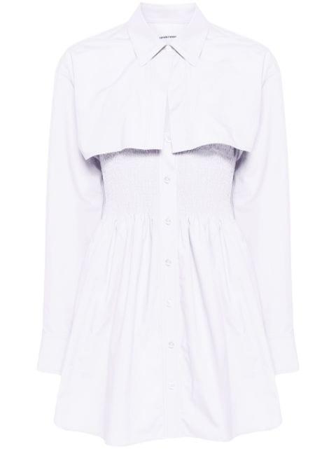 smocked mini shirt dress by ALEXANDER WANG