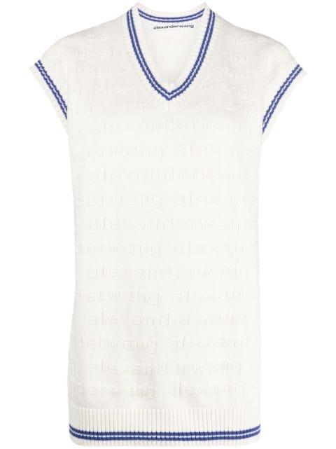 stripe-detail knitted sleeveless top by ALEXANDER WANG