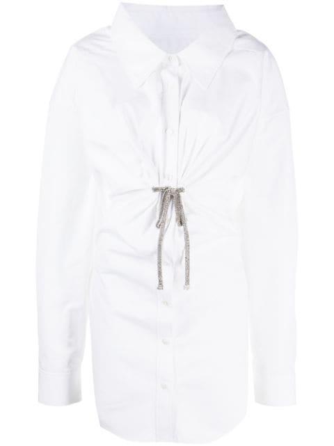 twist-front shirt mini dress by ALEXANDER WANG