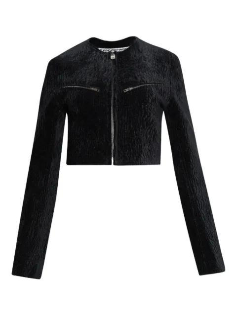 velvet-effect cropped jacket by ALEXANDER WANG