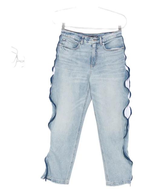 zip-detail perforated-panel jeans by ALEXANDER WANG