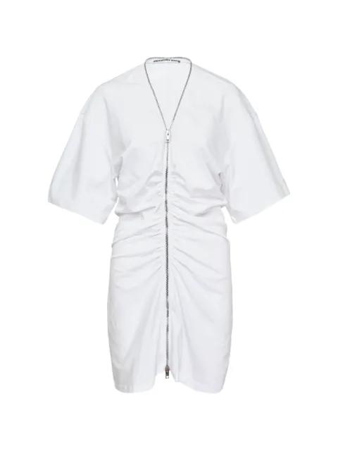 zip-up gathered mini dress by ALEXANDER WANG