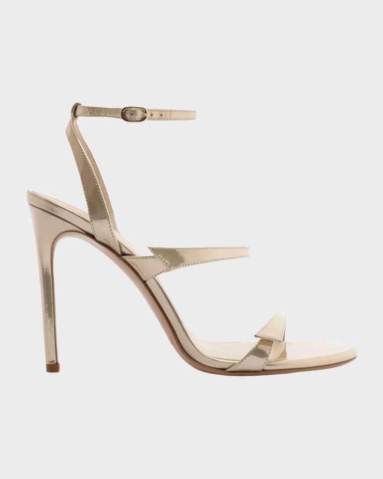 100mm Tita Metallic Leather Sandals by ALEXANDRE BIRMAN