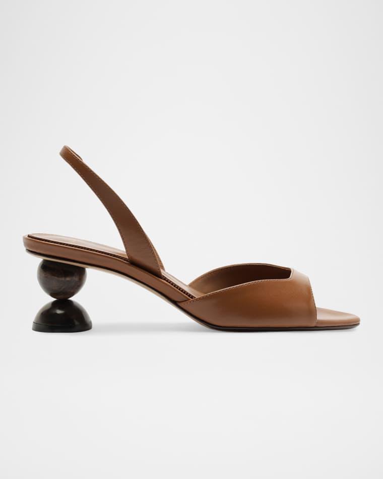 50mm Tropicana Leather Slingback Sandals by ALEXANDRE BIRMAN