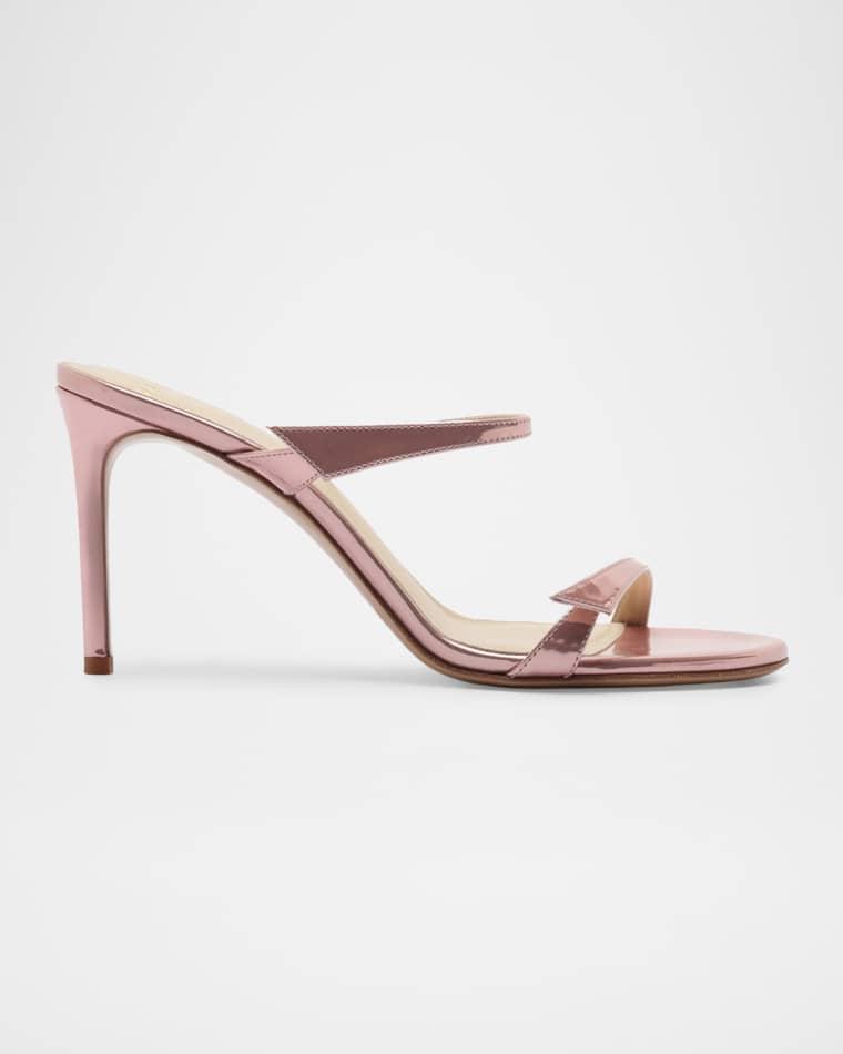 85mm Tita Metallic Leather Mule Sandals by ALEXANDRE BIRMAN