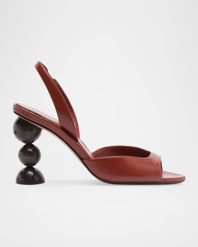 85mm Tropicana Leather Slingback Sandals by ALEXANDRE BIRMAN