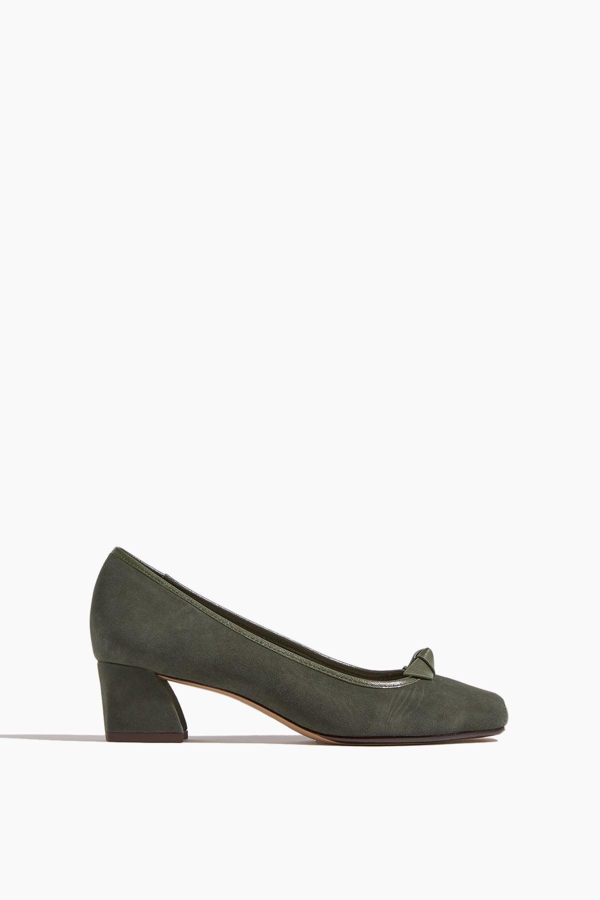 Clarita Square Pump 45 in Olivine by ALEXANDRE BIRMAN