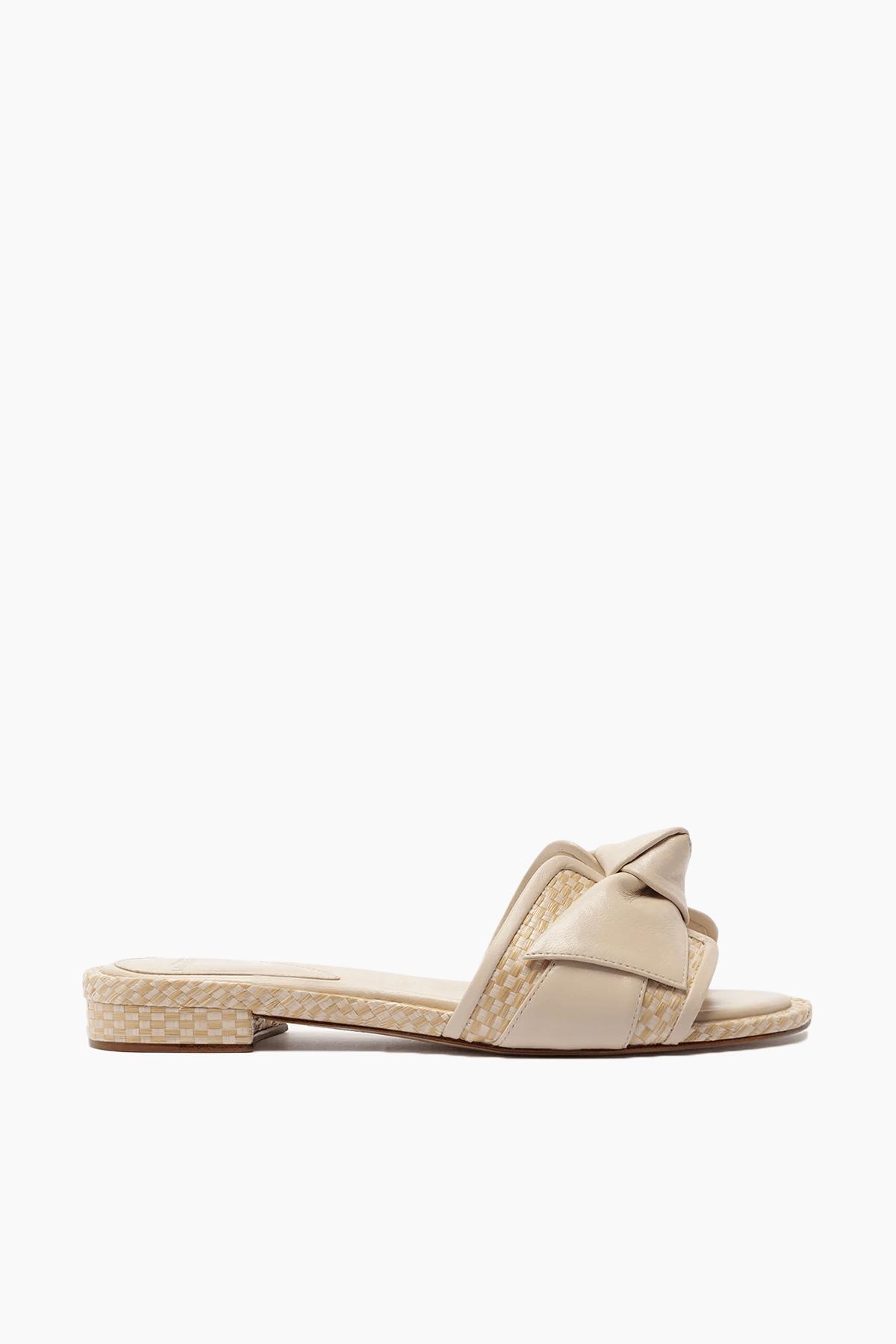 Maxi Clarita Padded Raffia Flat in Shell by ALEXANDRE BIRMAN