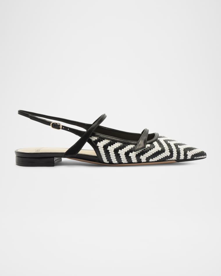 Tita Zig-Zag Raffia Slingback Flats by ALEXANDRE BIRMAN