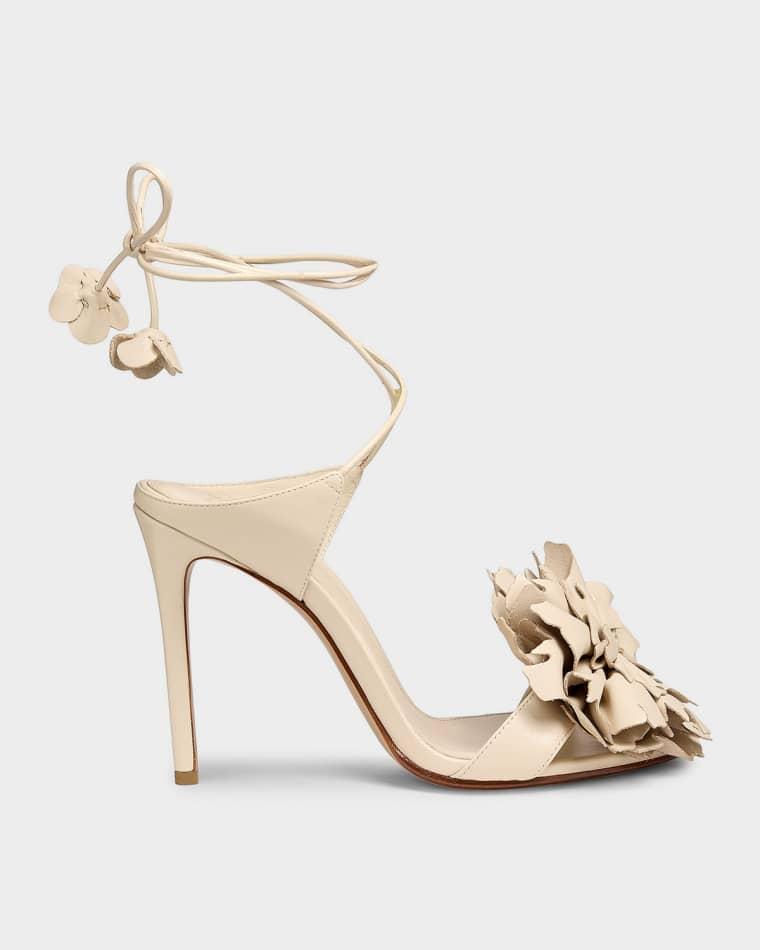x Agua by Agua Bendita Ornela Leather Ankle-Wrap Sandals by ALEXANDRE BIRMAN