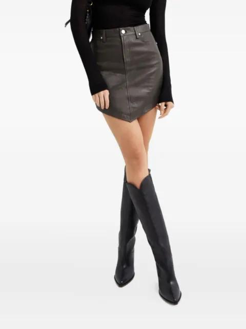 asymmetric leather mini skirt by ALEXANDRE VAUTHIER