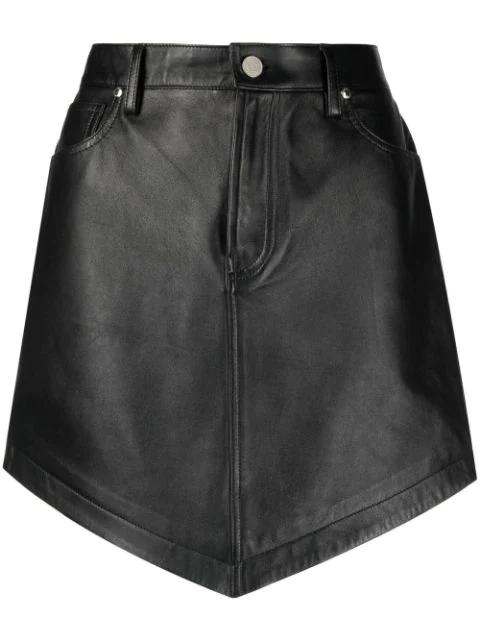 high-waist leather mini skirt by ALEXANDRE VAUTHIER