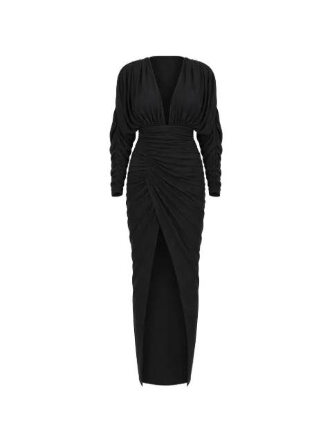 ruched metallic-finish midi dress by ALEXANDRE VAUTHIER