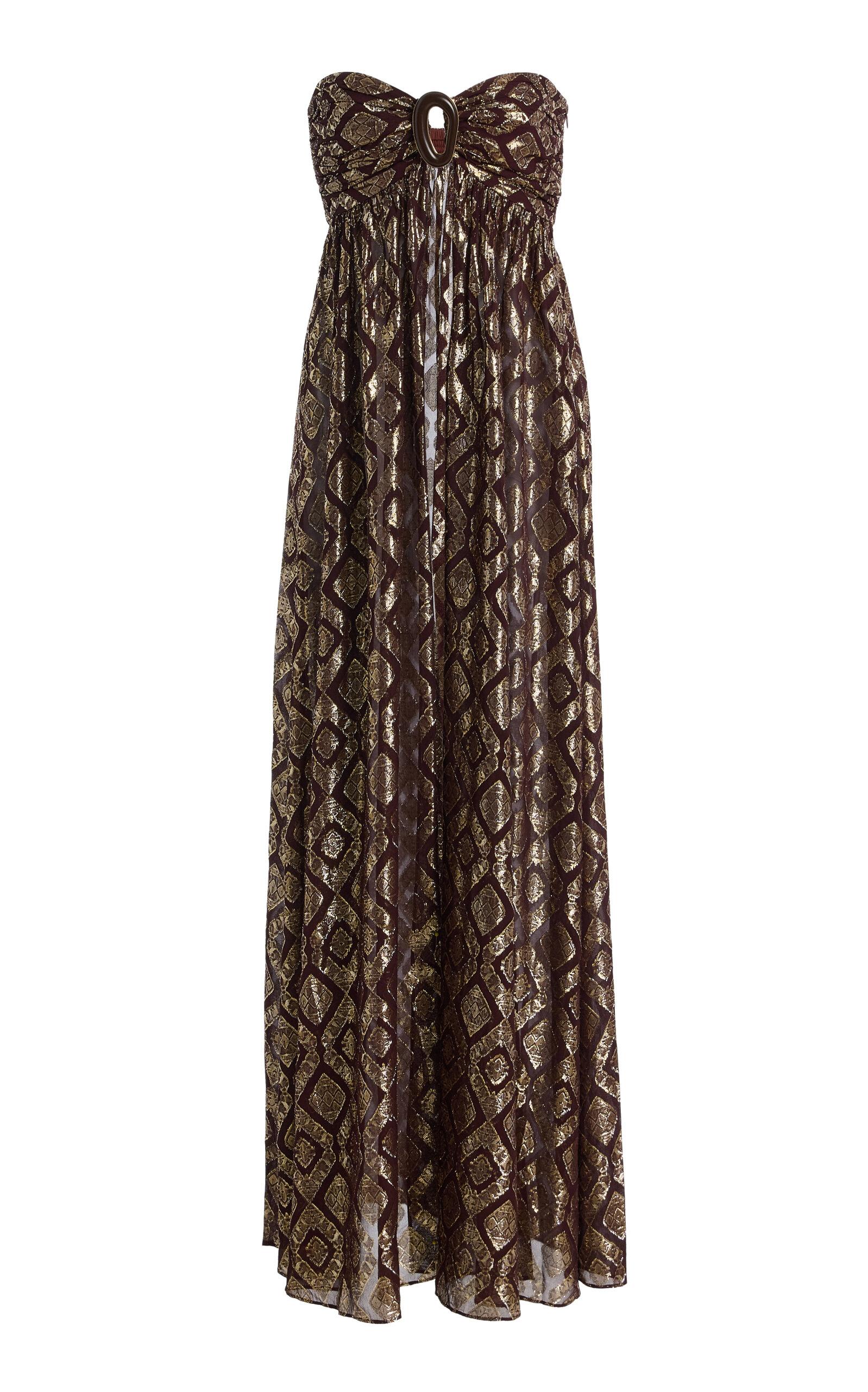 Alexis Izza Strapless Metallic Jacquard Top - Moda Operandi by ALEXIS
