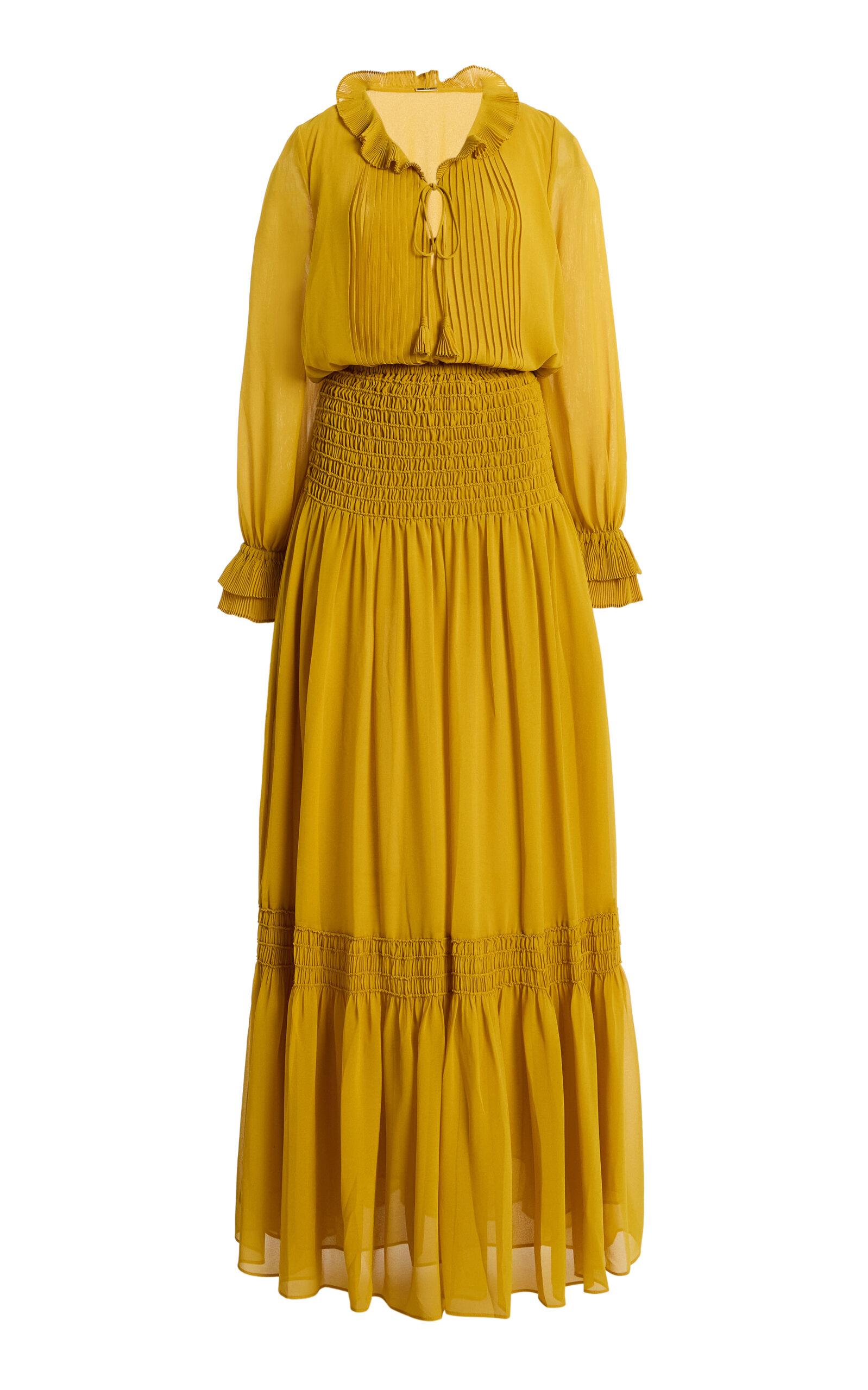 Alexis Tabitha Shirred Crepe Maxi Dress - Moda Operandi by ALEXIS